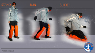 Illustration for article titled Embrace Blizzards With a Pair of Wearable Sleds Strapped To Your Legs